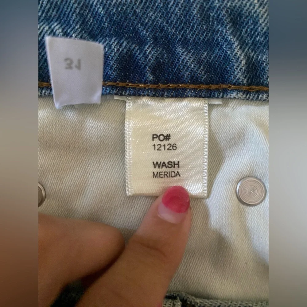 Reformation Women’s Merida Jeans Straight Leg Blue Size 31 High Waist Cotton